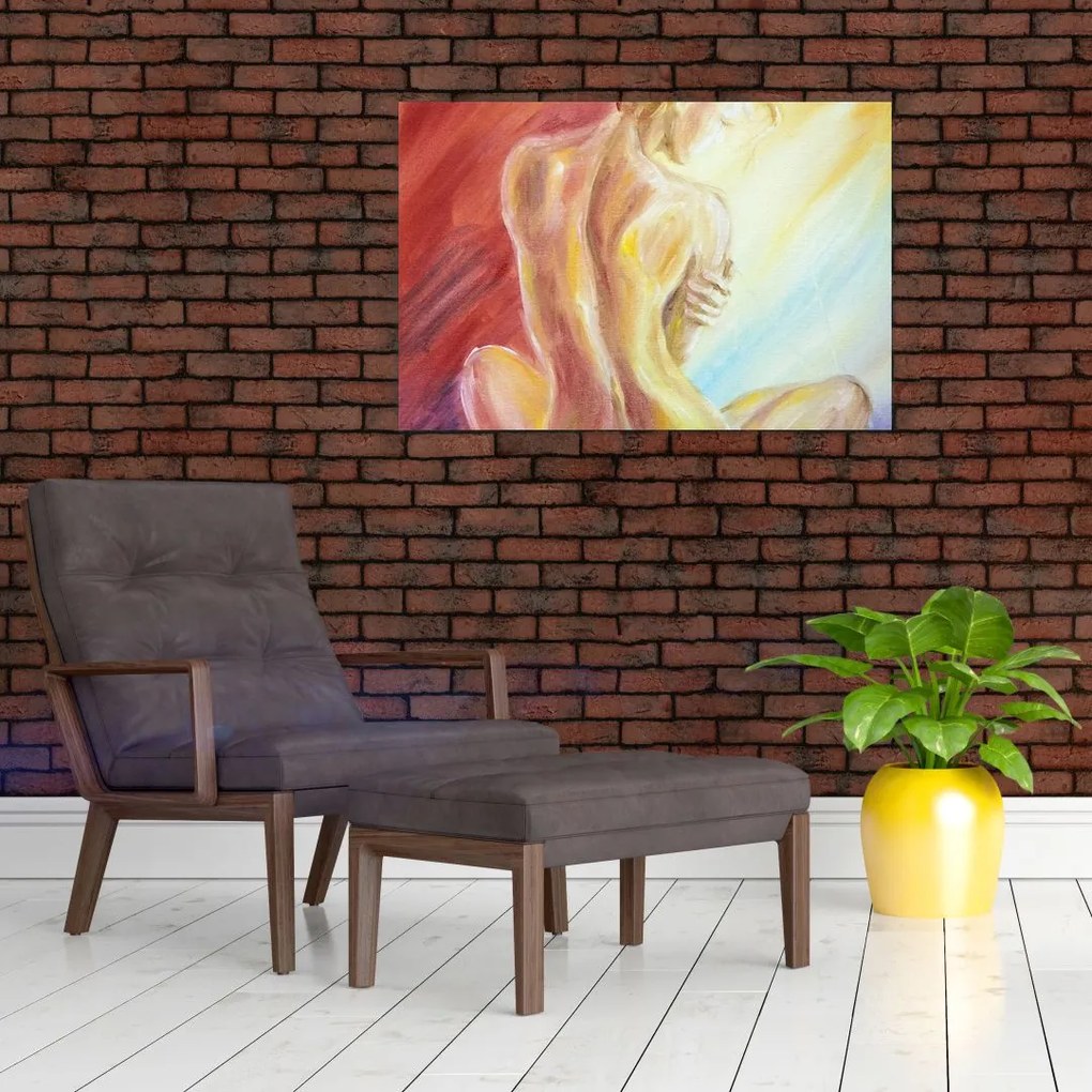 Tablou - Imaginea unei femei care se odihnește, pictură în ulei (90x60 cm)