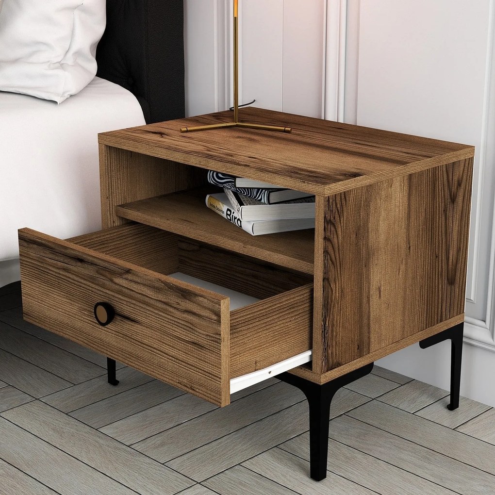 Noptieră Lizbon 532 - Walnut