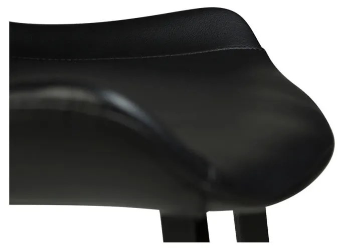 Scaun de bar din imitație de piele DAN-FORM Denmark Hype, negru