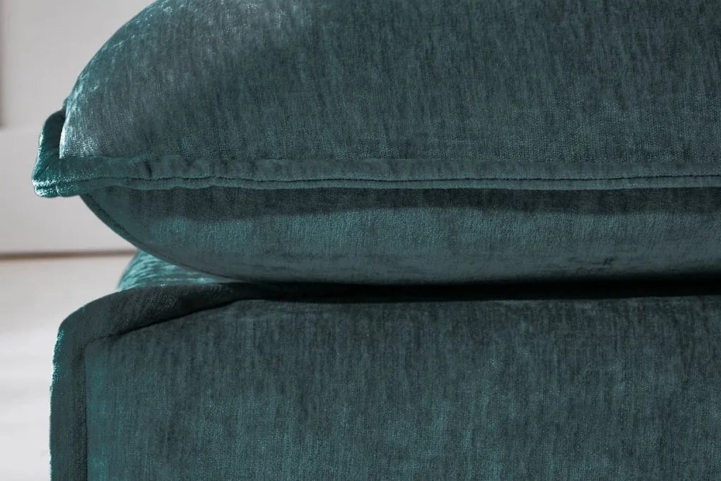 Taburete confortabil, suport pentru picioare Heaven 100cm, catifea verde albastrui A-40164 VC