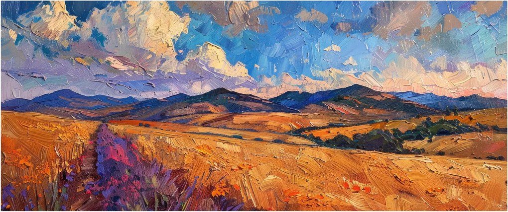 Tablou - Pictură în ulei de peisaj (120x50 cm)