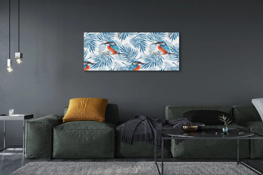 Tablouri canvas pasăre pictate pe o ramură