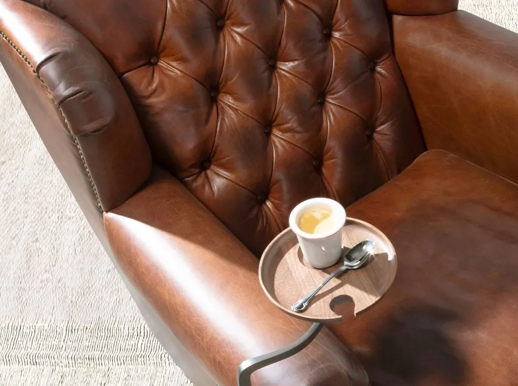 Fotoliu design italian, Piele Naturala, Chesterfield 5156