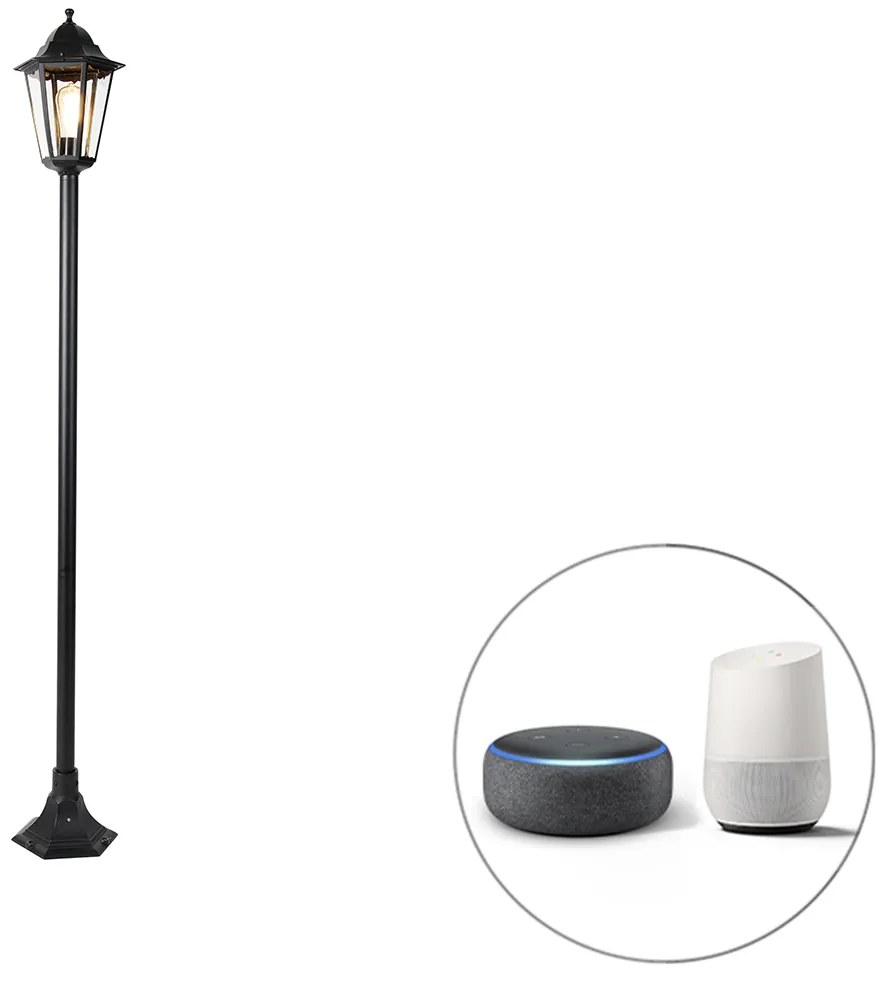 Lampă inteligentă de exterior cu stativ neagră 170 cm cu Wi-Fi ST64 - New Orleans