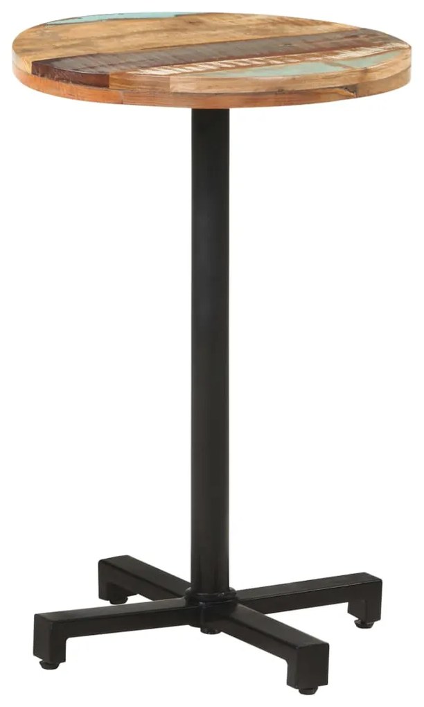 320287 vidaXL Masă de bistro, Ø50x75 cm, lemn masiv reciclat, rotundă