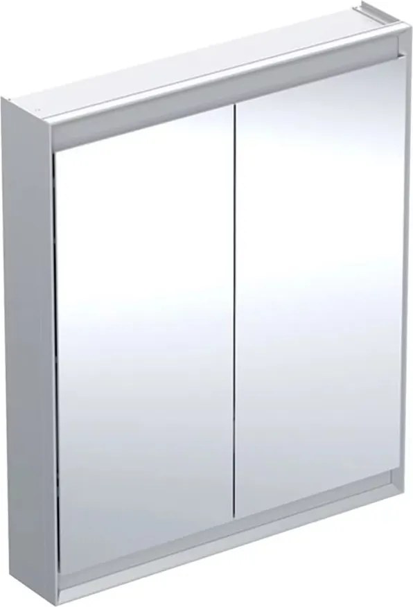 Dulap cu oglinda Geberit One ComfortLight 75 cm aluminiu eloxat