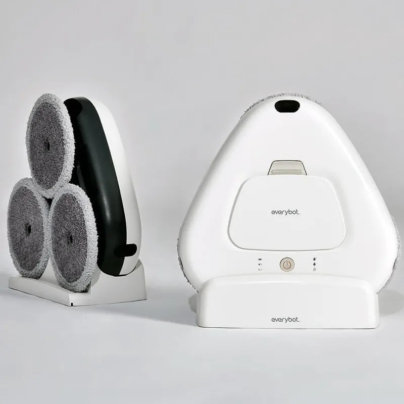 Robot curatare podele Everybot TS300, 27W, 300 ml, Umeda/uscata, Autonomie pana la 200 min, 6 moduri, Senzor anti-cadere/coliziune, Alb