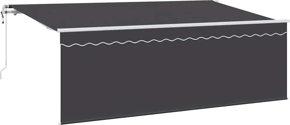 vidaXL Cortina Retractabilă Antracit 350 x 200 cm