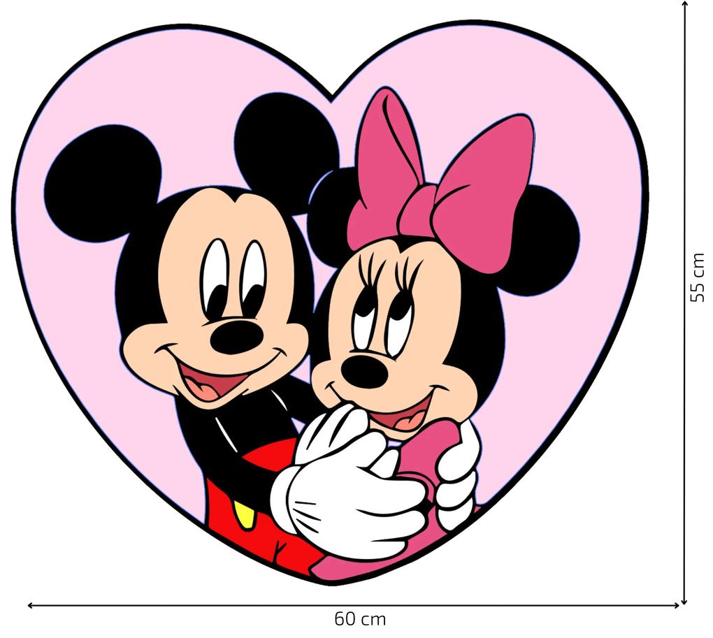 Autocolant de perete "Mickey și Minnie într-o inimă”