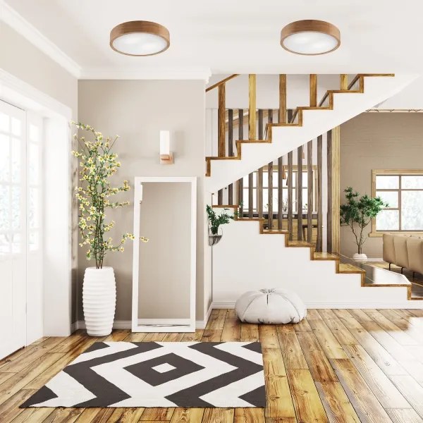 Plafonieră OAK 2xE27/60W/230V stejar Ø 37,5 cm