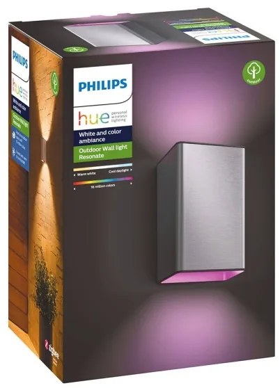 Corp de iluminat LED RGB de exterior Hue RESONATE 2xLED/8W/230V IP44 Philips 17464/47/P7