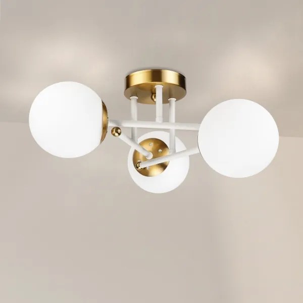 Brilagi - Lustră aplicată MALIVA 3xE14/15W/230V auriu/alb