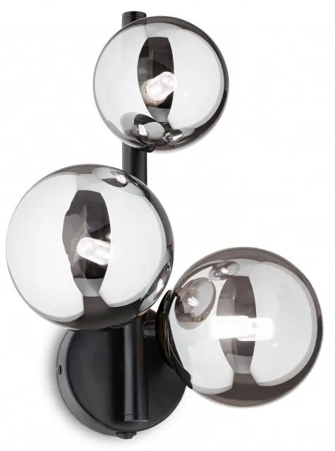 Aplica de perete moderna cu 3 surse de lumina PERLAGE AP3 NERO