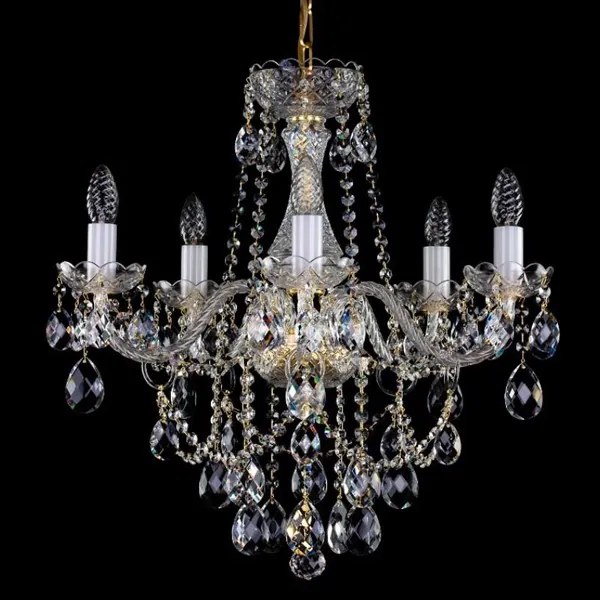 Candelabru cristal Bohemia 5 brate, diam. 58cm Jessica V CE