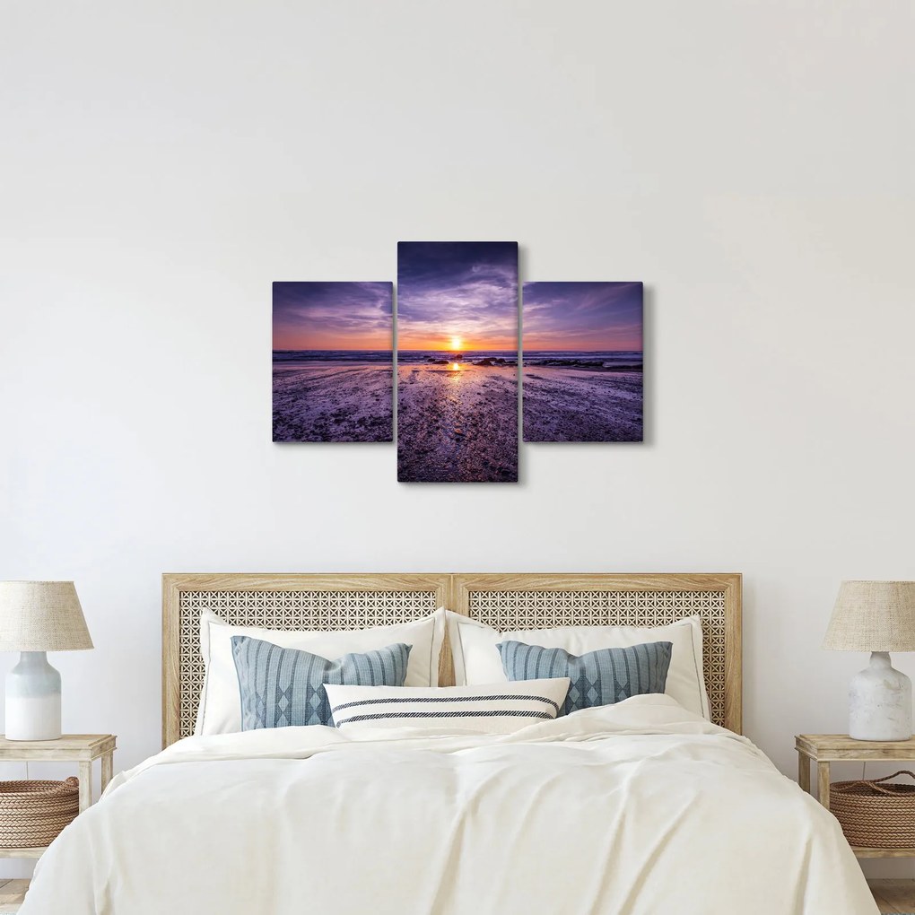 Tabloul cu plaja - apus de soare (90x60 cm)