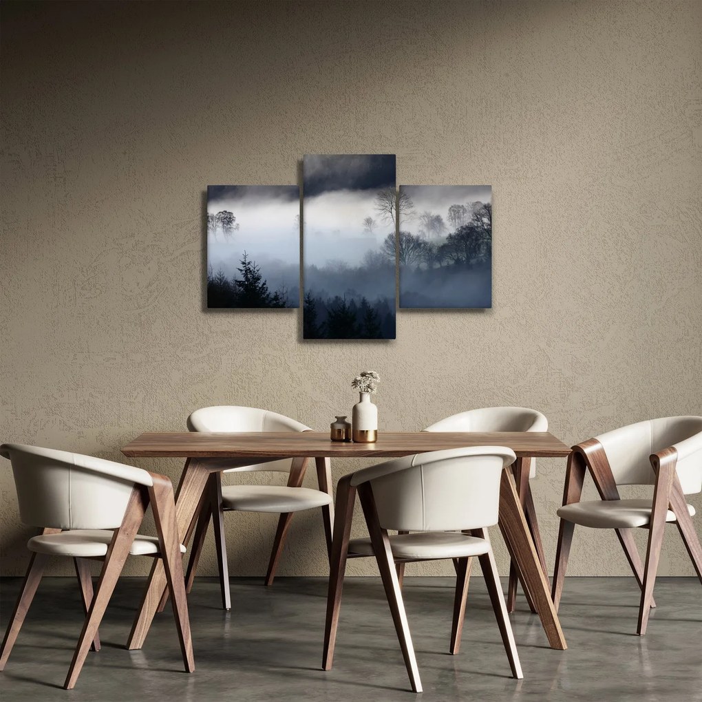 Tablou cu ceță deasupra pădurii (90x60 cm)