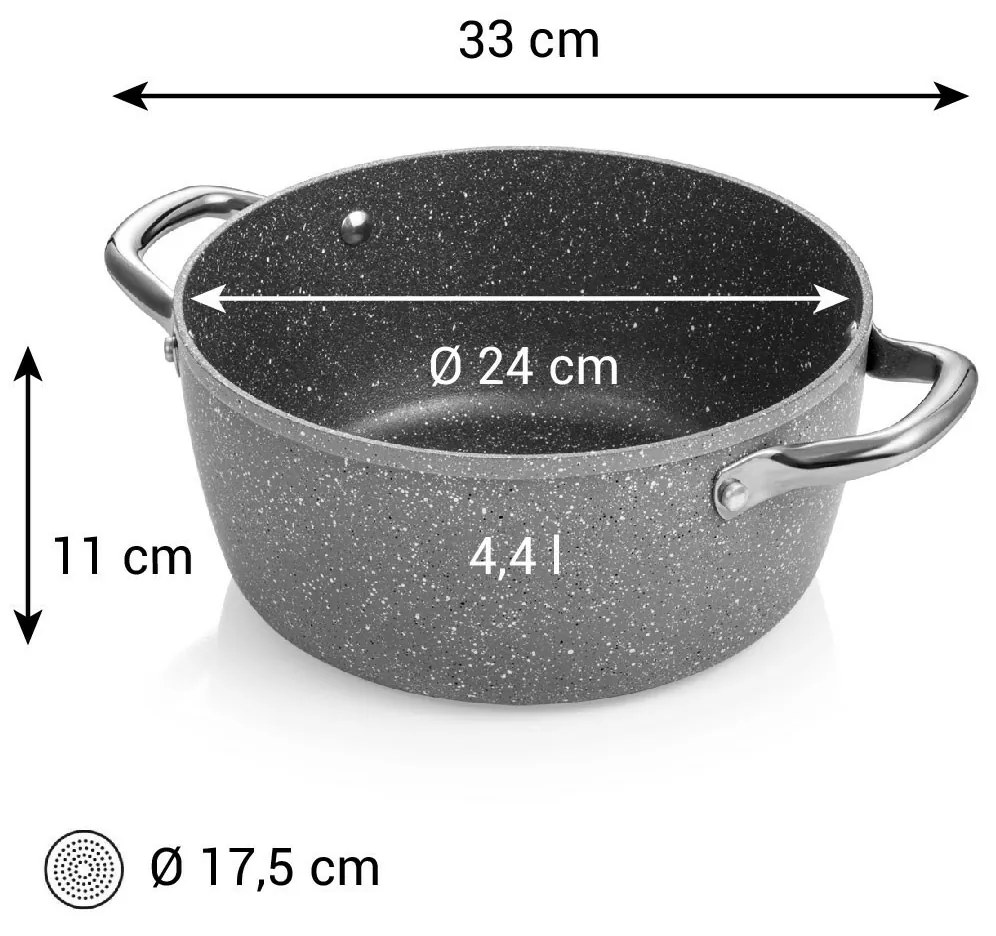 Tescoma i-PREMIUM Caserolă de piatră 24 cm, 4,4 l, diam. 24 cm