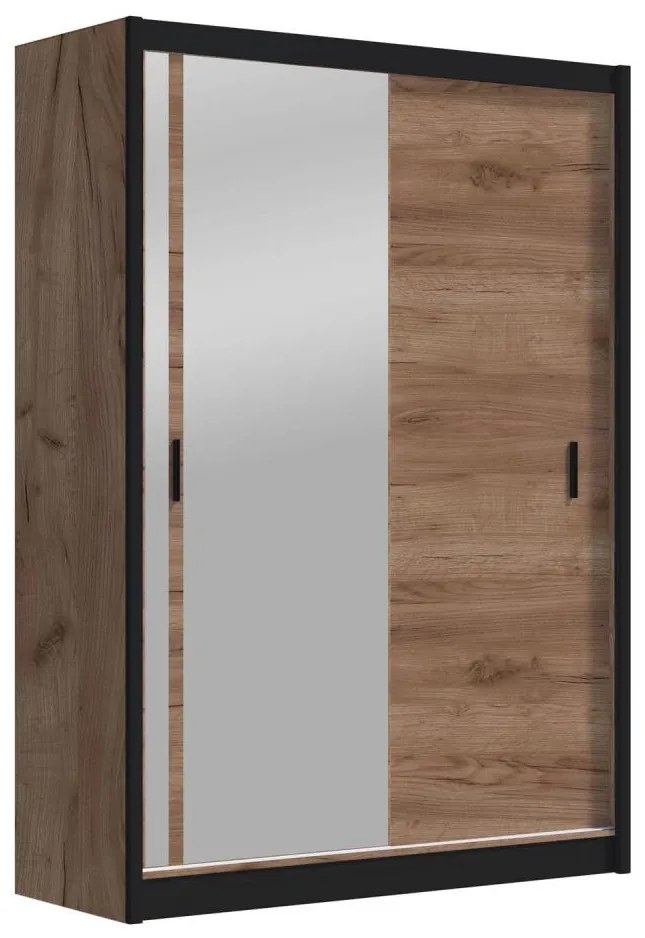 Dulap cu oglindă SABRINA 150x215 cm, stejar craft