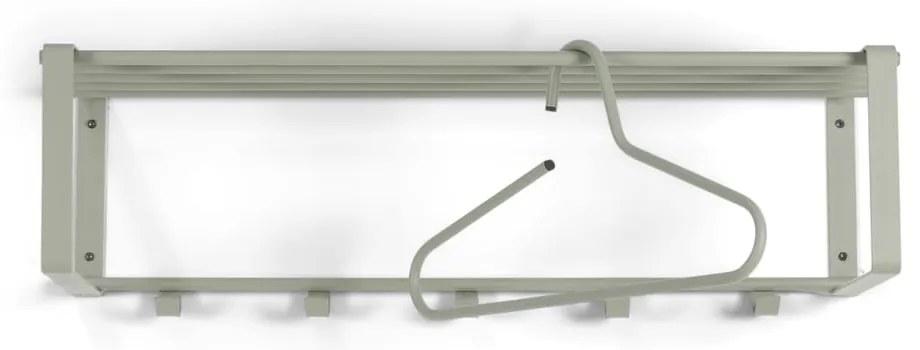 Cuier de perete verde prăfuit cu raft din metal 70 cm Rex – Spinder Design