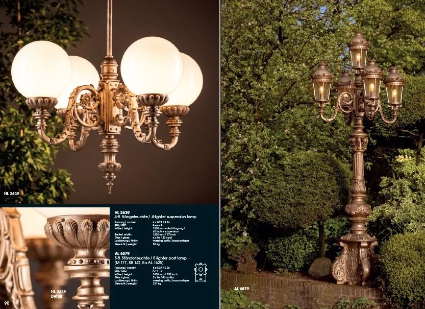 Aplica iluminat exterior din fier forjat design clasic in stil Empire, WL 3669