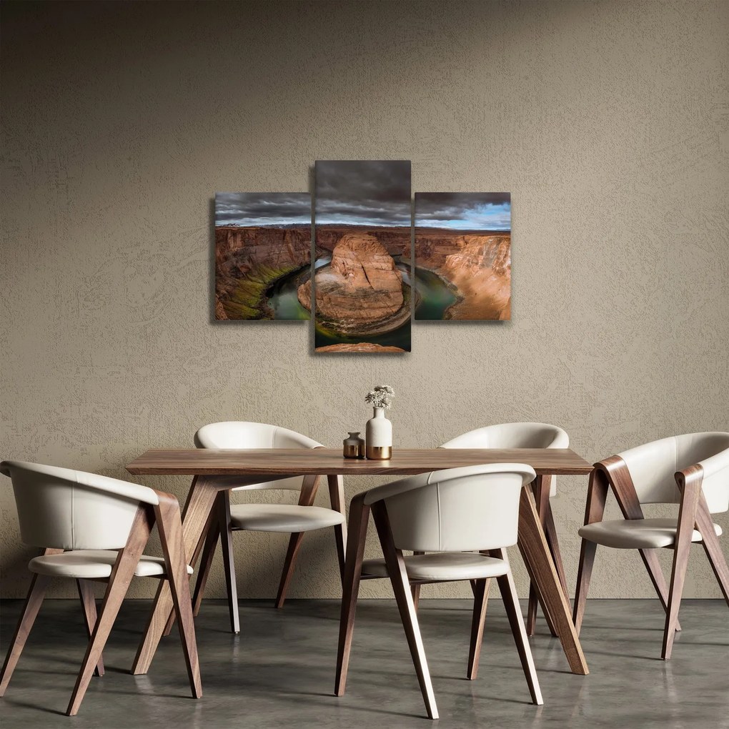 Tablou cu lac în stânci (90x60 cm)