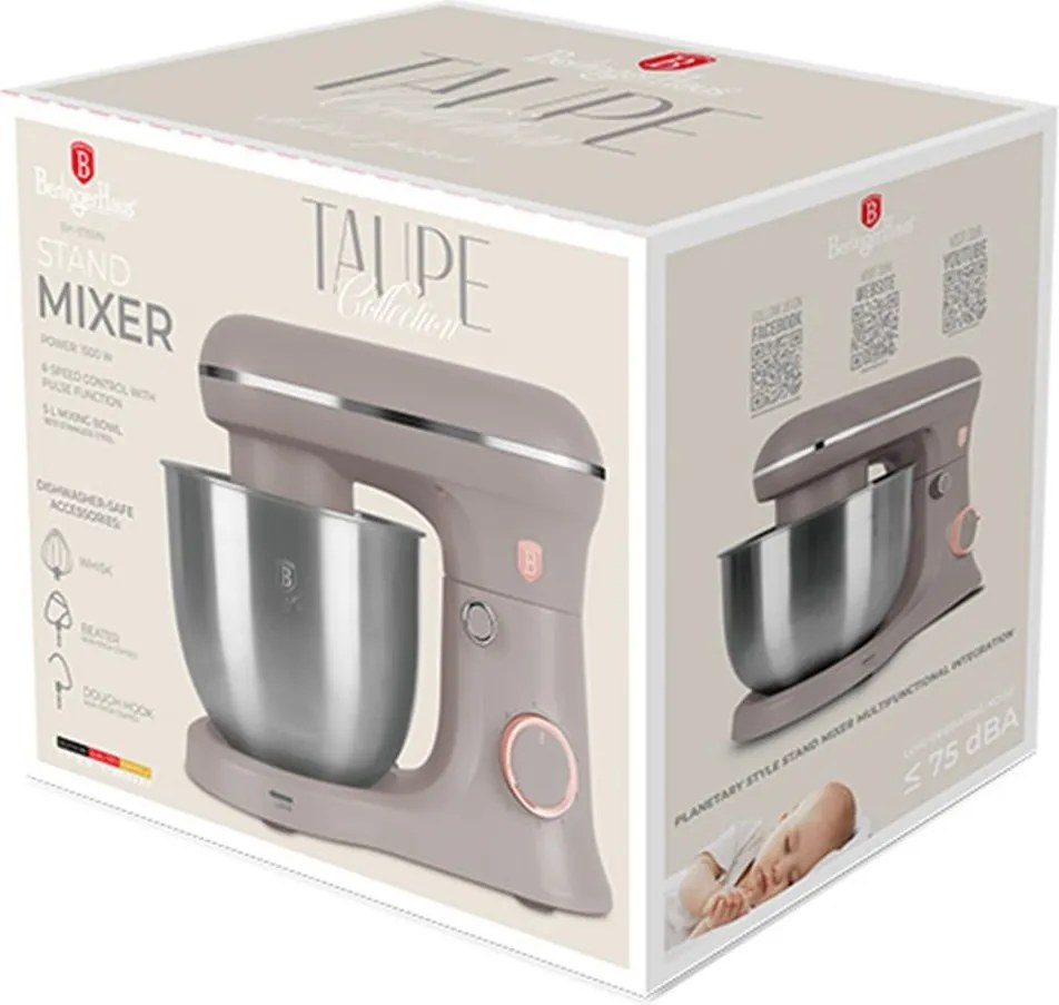 Robot de bucătărie Taupe Berlinger Haus BH 9769N, 1500W