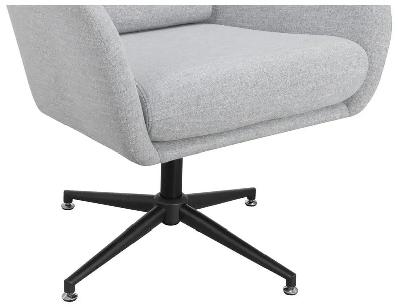 Fotoliu gri deschis wing cu tapițerie din catifea Vanessa – Støraa