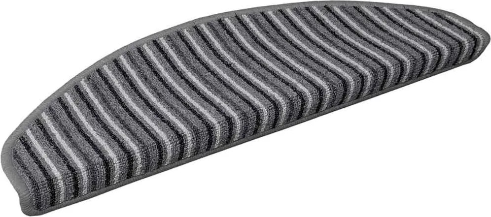 vidaXL Mochete autocolante pentru scară 15 pcs Gri 65 x 21 x 4 cm