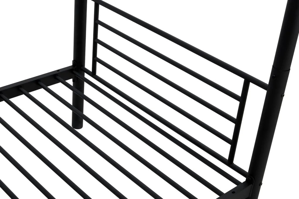 Pat supraetajat metalic Bunky negru - 90 x 200 cm