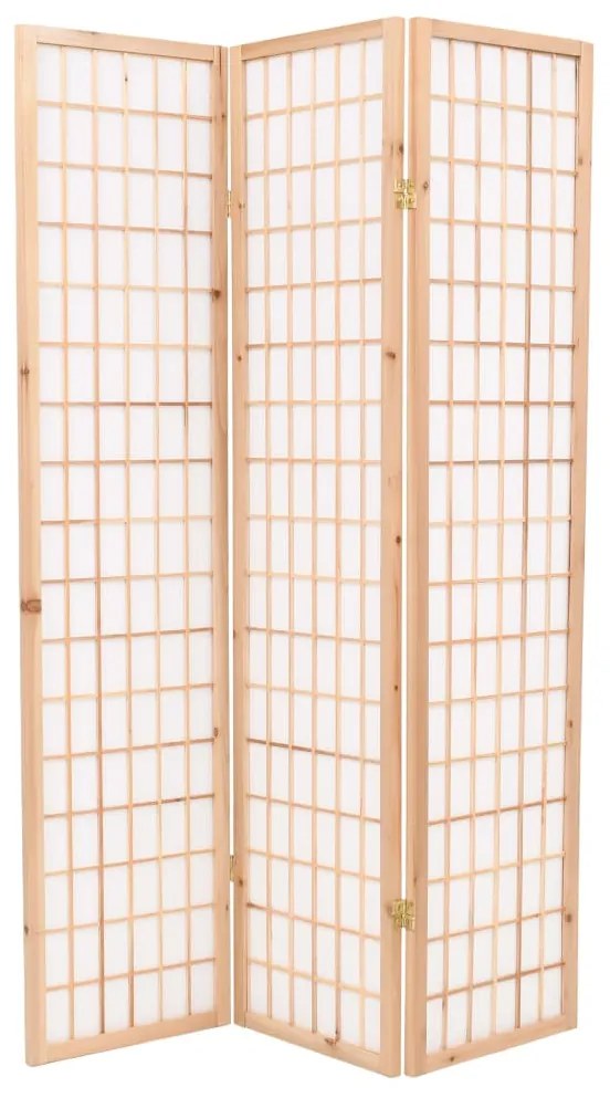 245901 vidaXL Paravan pliabil cu 3 panouri, stil japonez, 120x170 cm, Natural