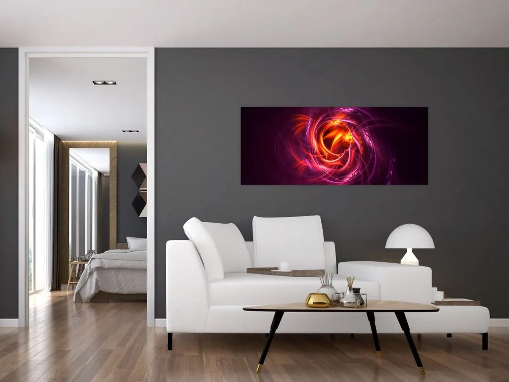 Tabloul cu abstracțiune modernă care luminează (120x50 cm)
