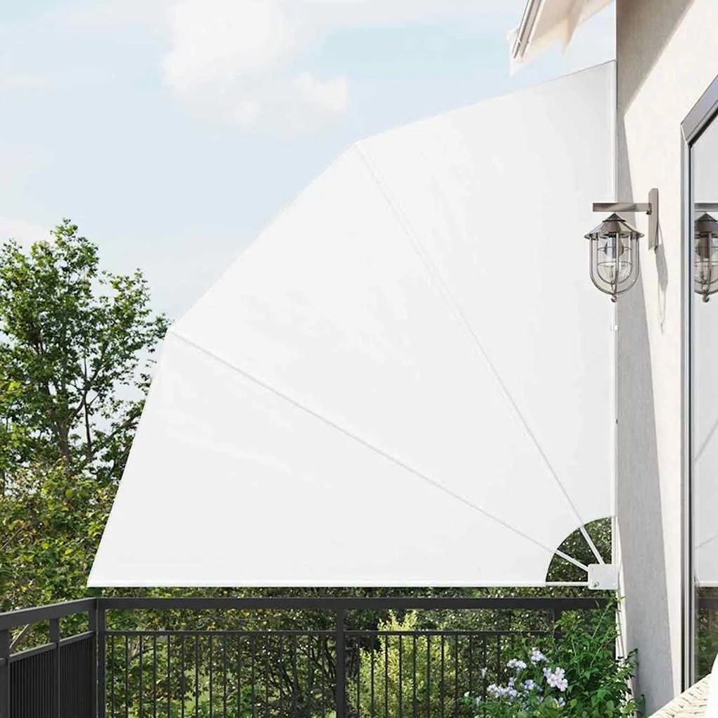 vidaXL Ecran de intimitate pentru balcon Alb 210 x 210 cm țesătură