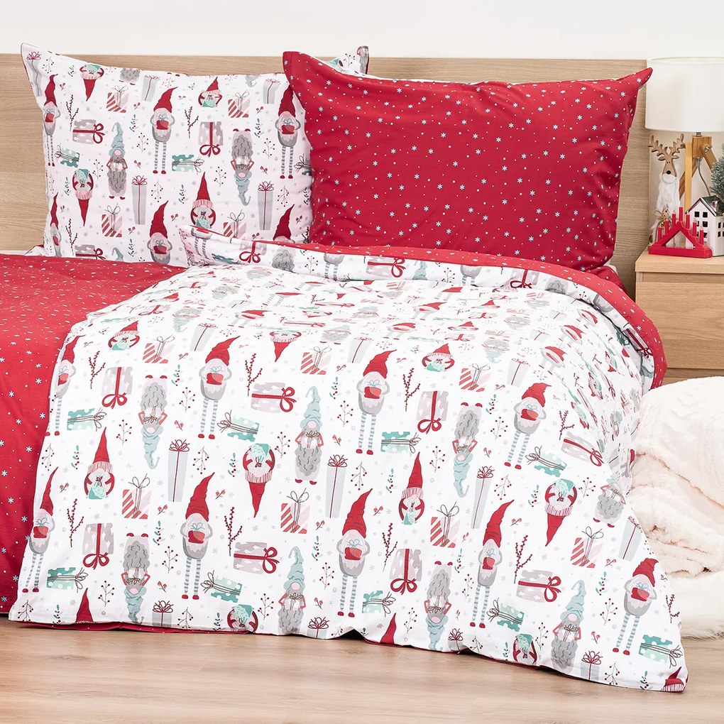 Lenjerie de pat din bumbac 4Home Christmas Elf,140 x 200 cm, 70 x 90 cm