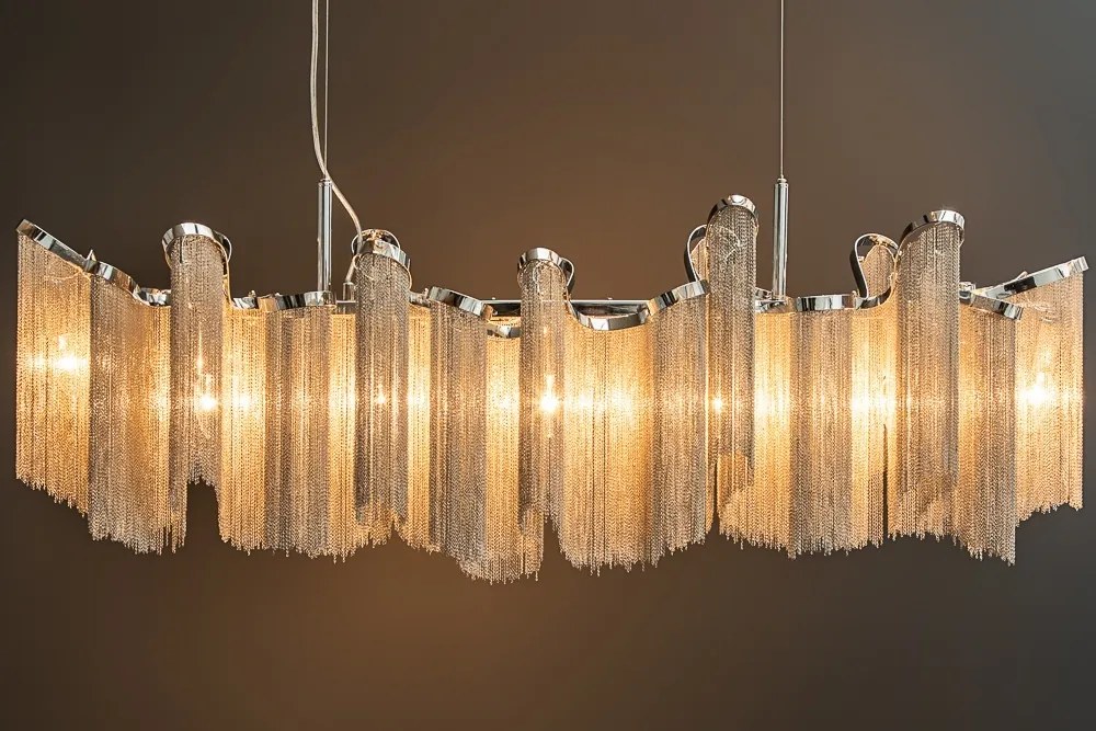 Lustra design extravangant Elegance 118cm, argintiu A-39107 VC