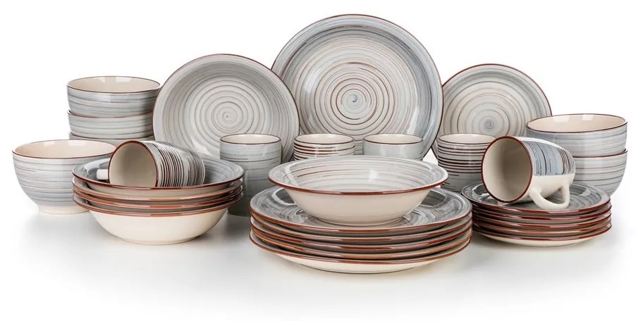 Set de masă Banquet 30 piese Spiral Grey