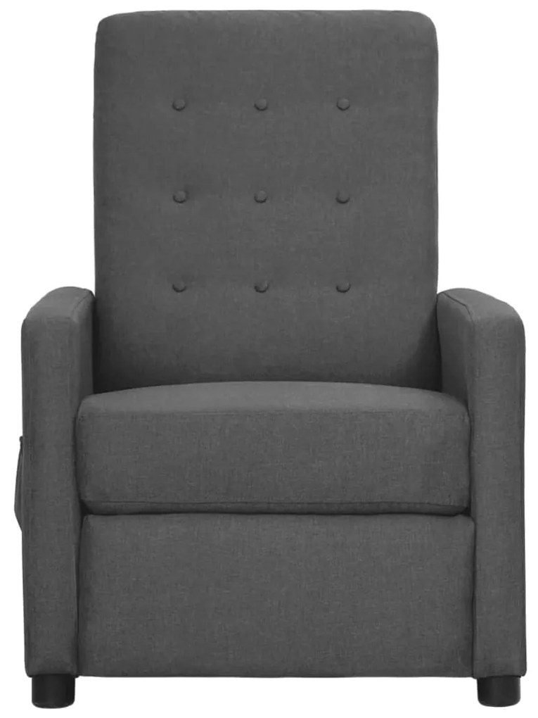 338990 vidaXL Fotoliu de masaj, gri deschis, material textil