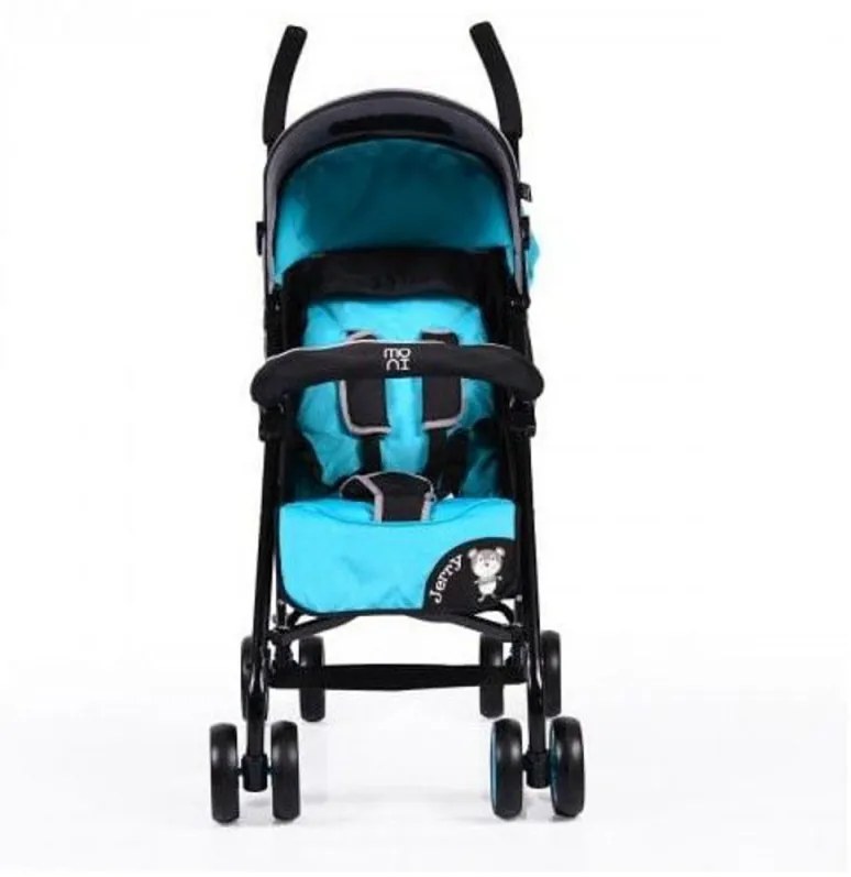 Carucior sport tip umbrela NOVOKIDS™ Jerry, Spatar reglabil 2 trepte, Cadru metalic, Amortizoare, Frana picior,Pliabil, Turquoise