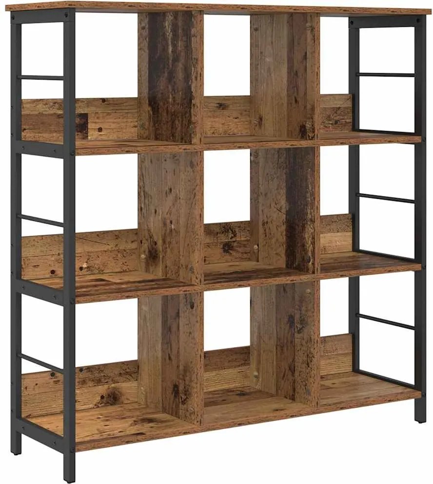 vidaXL Raft pentru cărți Lemn Vechi 102 x 32 x 104,5 cm Lemn compozit