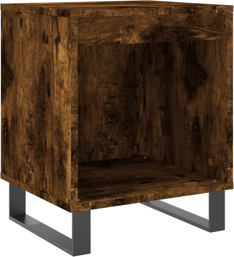 vidaXL Noptieră, stejar fumuriu, 40x35x50 cm, lemn compozit