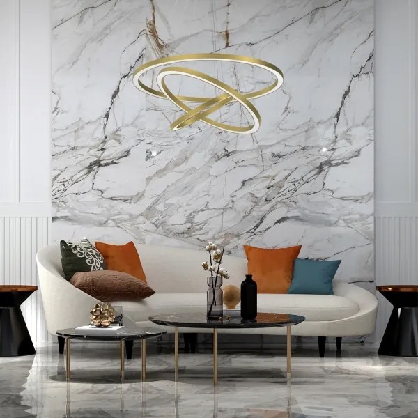 Lustră LED pe cablu GALAXIA LED/85W/230V aurie