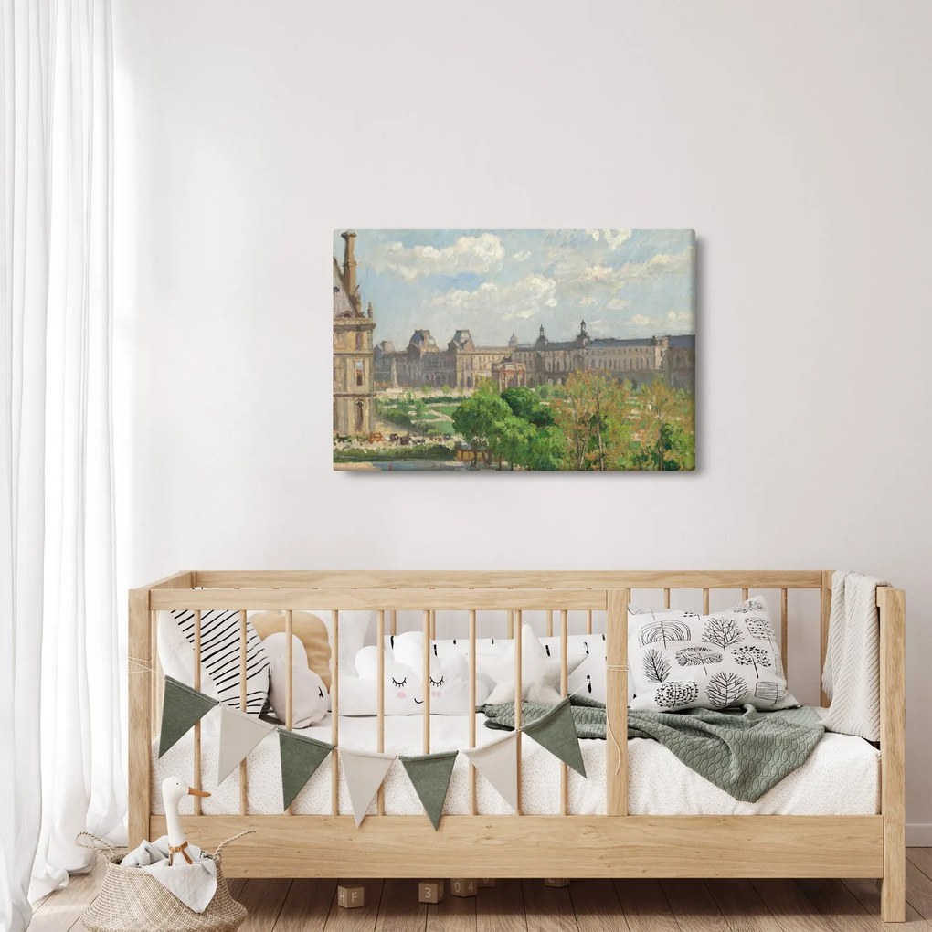Tablou - Camille Pissarro, Place du Carrousel, Paris, reproducere (90x60 cm)