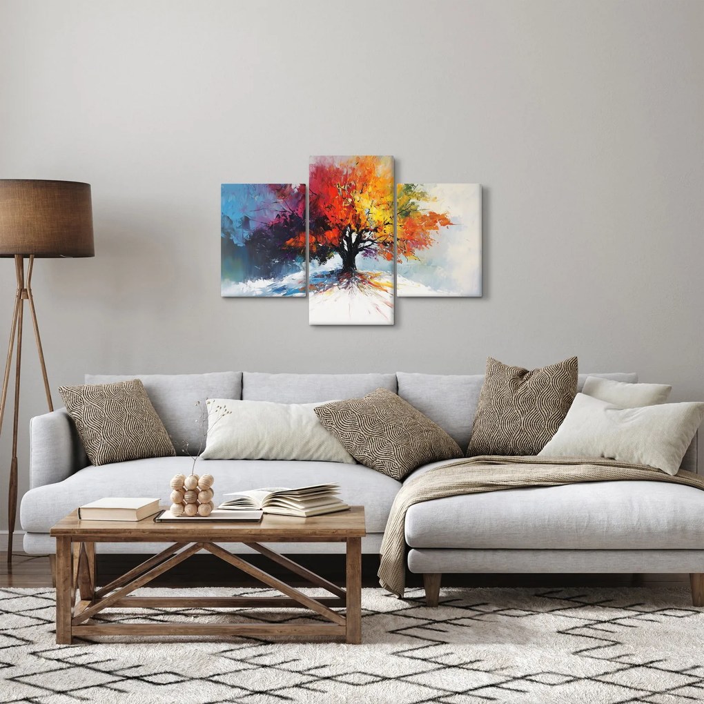 Tablou - Copac multicolor (90x60 cm)