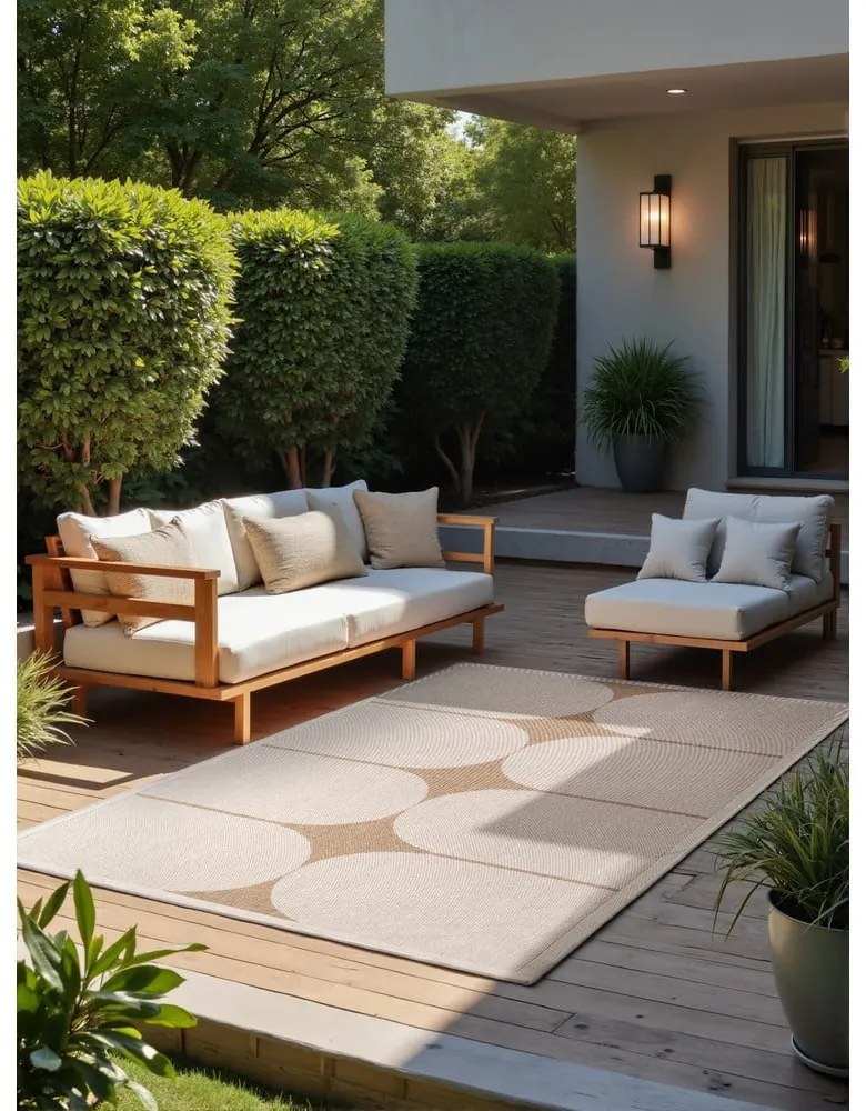 Covor pentru exterior și interior bej/fildeș 160x230 cm Duet Bowen – NORTHRUGS