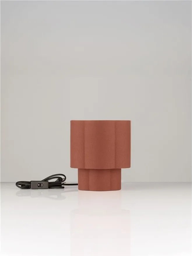 Veioza, Lampa de masa cu abajur rosu maroniu BLOOSY