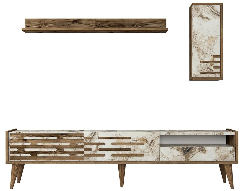 Mobilier living Tonase (Nuc + alb + marmură) . 1095658