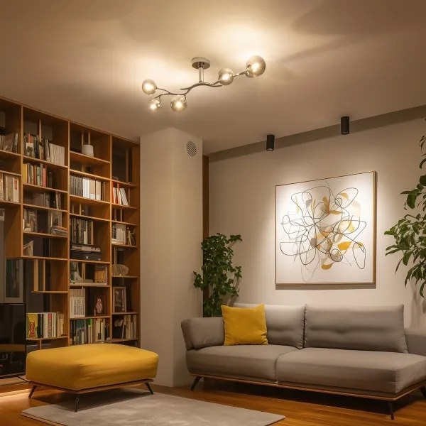 Lustră LED aplicată Brilagi MISTEL 6xG9/3W/230V crom lucios/fumuriu