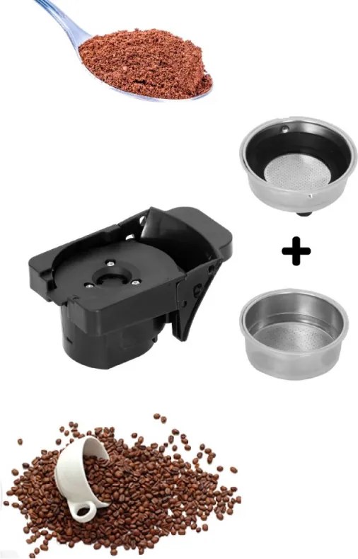 La mâna a doua: Espressor cafea macinata si capsule 9 in 1 Camry CR 4414, 3000W, 19 bar, Negru/Alb