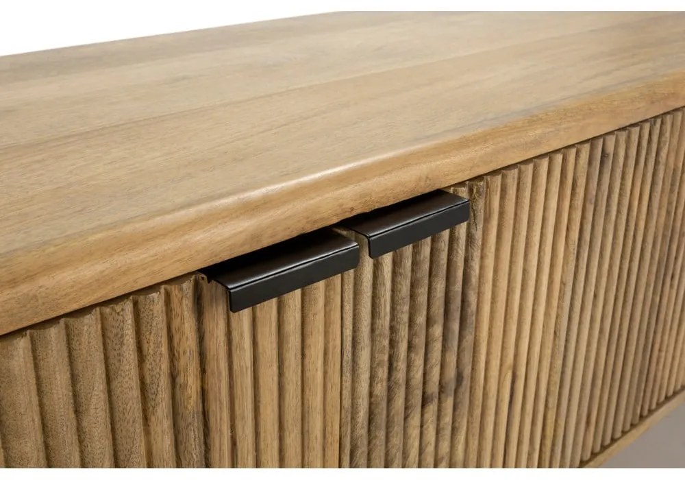 Comodă TV în culoare naturală din lemn de mango 145x50x40 cm Mundra – MOME