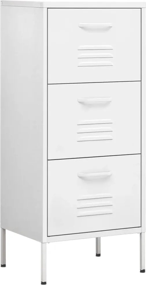 vidaXL Dulap de depozitare, alb, 42,5x35x101,5 cm, oțel