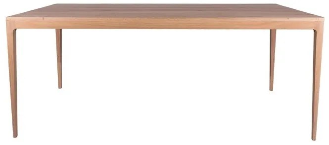 Masa dining, natur, din lemn de stejar, L180 cm, aspect rustic, Ernest
